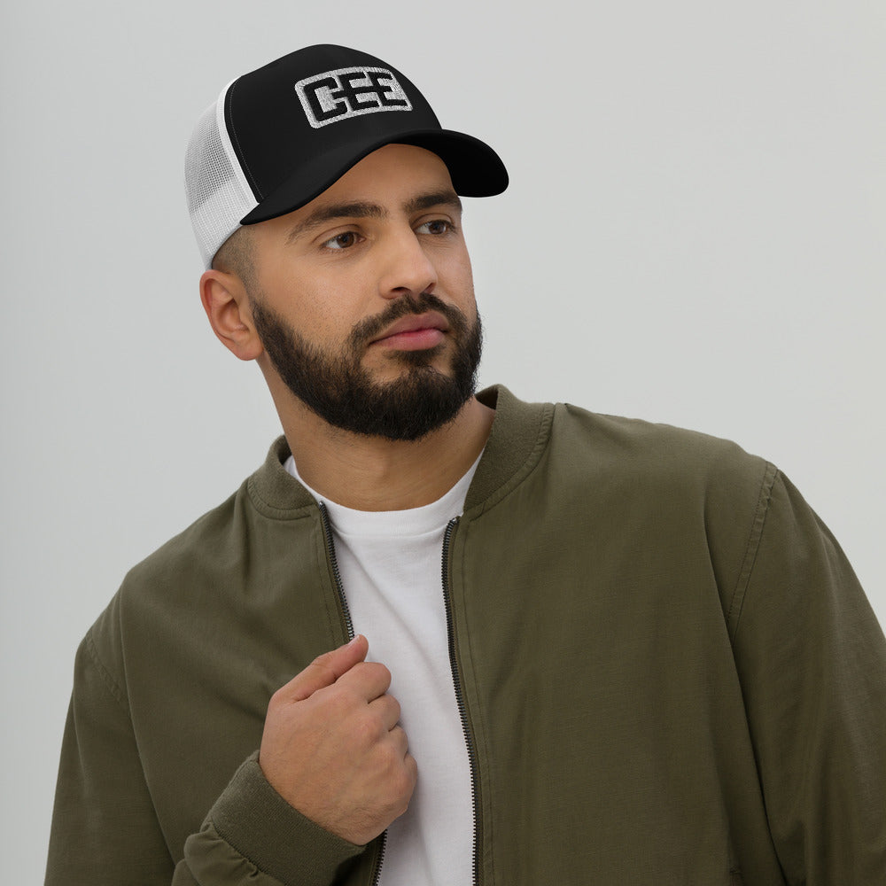 Trucker Cap | CEE Logo (Black/White)