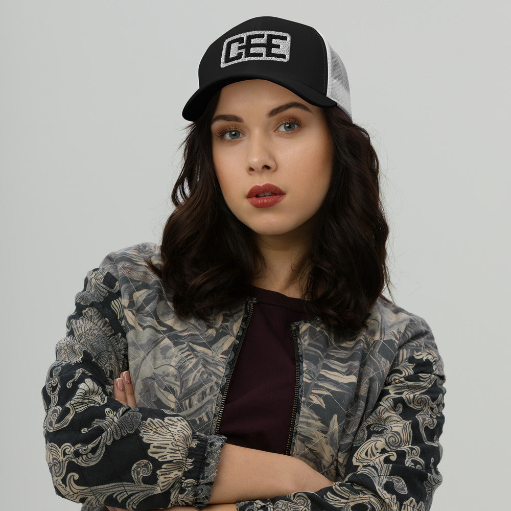 Trucker Cap | CEE Logo (Black/White)